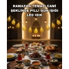 Dekoratif Ramazan LED Işık Pilli Cami Tasarımlı Zincir Aydınlatma
