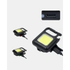 Şarjlı COB LED Anahtarlık Fener – 4 Modlu, Manyetik ve Katlanabilir Standlı