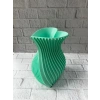 Kalpli Turkuaz Dekoratif Vazo 24 cm Modern Şık Tasarım
