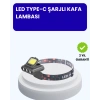 800 Lumen LED Kafa Lambası COB ve XPE Led Type C Şarjlı Ayarlanabilir