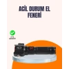Çok Fonksiyonlu Acil Durum Feneri Yan Işıklı Çekiçli