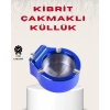 Metal Küllük ve Çakmak Seti Yuvarlak Modern Tasarım