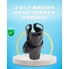 Çiftli Araba Bardak Tutucu Karbon Fiber Görünümlü 360° Ayarlı
