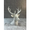 Beyaz Geyik Biblo 23 cm Dekoratif Modern Tasarım