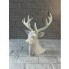 Beyaz Geyik Biblo 23 cm Dekoratif Modern Tasarım