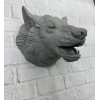 Gri Kurt Duvar Biblosu Güçlü Detaylı Dekoratif Tasarım 25x19 cm
