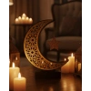 3D Hilal Yıldız Dekoratif Obje 23x23 cm Modern ve Manevi Tasarım