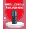 50 Metre Lazer Ölçüm Cihazı Alan ve Mesafe Hesaplama