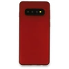 Samsung Galaxy S10 Plus Kılıf First Silikon - Bordo
