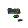 EVEREST HKM-X86 QUİN GÖKKUŞAĞI IŞIKLI USB KABLOLU KLAVYE - MOUSE SET 150CM KABLO (5324)