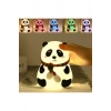 5 Farklı Renk Modlu Panda Figürlü Pofuduk LED Gece Lambası–Yumuşak Dokulu Çocuk Odası ve Dekoratif Ş