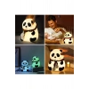 5 Farklı Renk Modlu Panda Figürlü Pofuduk LED Gece Lambası–Yumuşak Dokulu Çocuk Odası ve Dekoratif Ş