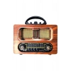 Büyük Boy Retro, Nostaljik, Ahşap Tasarım Bluetooth Hoparlörlü, Şarjlı, Taşınabilir FM/AM Destekli R