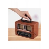Büyük Boy Retro, Nostaljik, Ahşap Tasarım Bluetooth Hoparlörlü, Şarjlı, Taşınabilir FM/AM Destekli R
