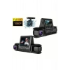 1080P Üçlü Lens Araba Dash Cam Dashcam Ön İç & Arka HD Araba DVR 120 ° Açı Döngü Kaydı Yerçe
