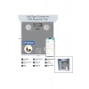 GRİ YAĞ ÖLÇER AKILLI BLUETOOTH CAM BASKÜL PİLLİ 180KG/50GR 28X28CM 8-KİŞİ HAFIZA LCD EKRAN ℃ GÖSTERG