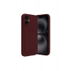 İphone 16 Kılıf Kelvin Kartvizitli Silikon - Bordo