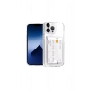 İphone 13 Pro Kılıf Kart Şeffaf Silikon - Şeffaf
