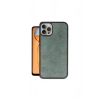 İphone 15 Pro Kılıf Aras Deri Kapak - Koyu Yeşil