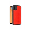 İphone 11 Kılıf Aras Deri Kapak - Kırmızı