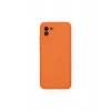 Samsung Galaxy A03 Kılıf Nano İçi Kadife Silikon - Turuncu
