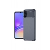 Samsung Galaxy A06 Kılıf Auto Focus Karbon Kapak - Lacivert