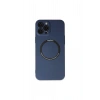 İphone 12 Pro Kılıf Jack Magneticsafe Lens Silikon - Lacivert
