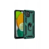 Samsung Galaxy A03 Kılıf Sofya Yüzüklü Silikon Kapak - Yeşil