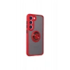 Samsung Galaxy S23 Kılıf Montreal Yüzüklü Silikon Kapak - Kırmızı