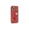 İphone 14 Plus Kılıf Esila Silikon - Kırmızı