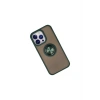 İphone 15 Pro Max Kılıf Montreal Yüzüklü Silikon Kapak - Yeşil
