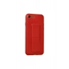 İphone 7 Kılıf Coco Deri Standlı Kapak - Kırmızı
