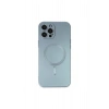 İphone 12 Pro Max Kılıf Moshi Lens Magneticsafe Silikon - Sierra Blue