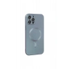 İphone 12 Pro Max Kılıf Moshi Lens Magneticsafe Silikon - Sierra Blue