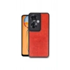 Oppo Reno 11f Kılıf Aras Deri Kapak - Kırmızı