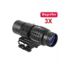Magnifier 3x Yakınlaştırmalı Dürbün 22mm Ray Uyumlu, Katlanır Yaylı Ayaklı