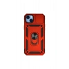 İphone 14 Plus Kılıf Pars Lens Yüzüklü Silikon - Kırmızı