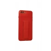 İphone 7 Plus Kılıf Coco Deri Standlı Kapak - Kırmızı