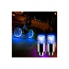 Araç ve Bisiklet İçin 2’li Mavi LED Hava Valfi Işık Kapakları–Gece Parlayan Lastik Lambası Sibop Kap