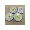Uzaktan Kumandalı Yapışkanlı 3'lü Led Spot Lamba (5324)