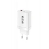 C99Q 65w Pd Destekli Type-c Ve Usb Çift Çıkışlı Hızlı Şarj Adaptörü - Beyaz