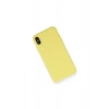 İphone Xs Max Kılıf Nano İçi Kadife Silikon - Mat Sarı