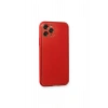 İphone 11 Pro Max Kılıf Coco Deri Silikon Kapak - Kırmızı