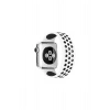 Watch 38mm Ayarlı Delikli Silikon Kordon (SAAT DEĞİLDİR) - Beyaz-siyah