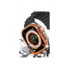 Watch Ultra 49mm Alüminyum Kasa Cam Ekran Koruyucu - Turuncu