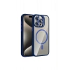 Joko İphone 15 Pro Max Remim Lensli Magsafe Standlı Kapak - Lacivert