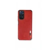 Redmi Note 11 Kılıf Loop Deri Silikon - Kırmızı