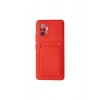 Redmi Note 10 Pro Kılıf Kelvin Kartvizitli Silikon - Kırmızı