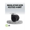 Halı ve Beton Uyumlu Kilitsiz Mobilya Tekerleği 4’lü