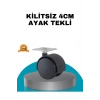 4 cm Kilitsiz Masa Ayağı Tekli Sessiz ve Akıcı Hareket